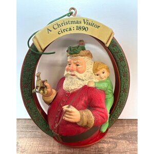 Heirloom Collection Carlton Cards Santa Ornament Christmas Visitor Circa: 1890